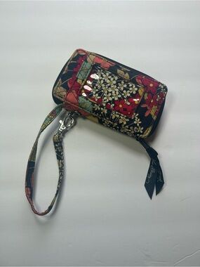 Vera Bradley Black Multi Floral Wristlet Wallet